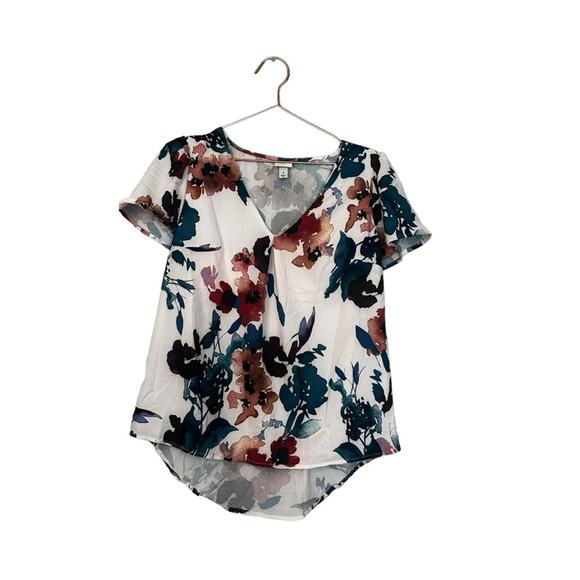 A New Day polyester short flutter sleeve v-neck lined blouse, plus size medium - Picture 2 of 7